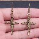 Boucles d'oreilles pendantes croisées pour femmes G467 5