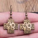 Boucles d'oreilles pendantes croisées pour femmes G467 8