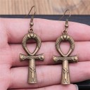 Boucles d'oreilles pendantes croisées pour femmes G467 9
