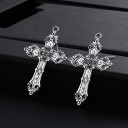 Boucles d'oreilles pendantes croisées pour femmes G581 2