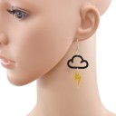 Boucles d'oreilles pendantes éclair pour femmes 4