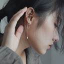 Boucles d'oreilles pendantes en chaîne pour femmes 1