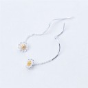 Boucles d'oreilles pendantes en chrysanthème pour femmes 1