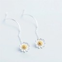 Boucles d'oreilles pendantes en chrysanthème pour femmes 3