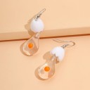 Boucles d'oreilles pendantes en forme d'œuf pour femmes 3