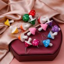 Boucles d'oreilles pendantes en forme de champignon pour femmes 1