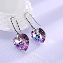 Boucles d'oreilles pendantes en forme de cœur A2835 1