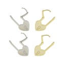 Boucles d'oreilles pendantes en forme de cœur avec fermoir 3