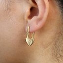Boucles d'oreilles pendantes en forme de cœur avec fermoir 6