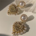 Boucles d'oreilles pendantes en forme de cœur C1089 2