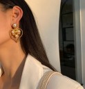 Boucles d'oreilles pendantes en forme de cœur C1089 3