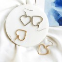 Boucles d'oreilles pendantes en forme de cœur G754 1