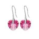 Boucles d'oreilles pendantes en forme de cœur G800 16