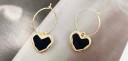 Boucles d'oreilles pendantes en forme de cœur pour femmes G134 5
