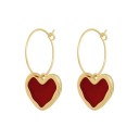 Boucles d'oreilles pendantes en forme de cœur pour femmes G134 7
