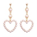 Boucles d'oreilles pendantes en forme de cœur pour femmes G1449 7