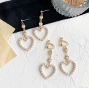 Boucles d'oreilles pendantes en forme de cœur pour femmes G1449 2