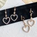 Boucles d'oreilles pendantes en forme de cœur pour femmes G1449 5