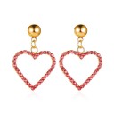 Boucles d'oreilles pendantes en forme de cœur pour femmes G319 7