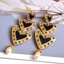 Boucles d'oreilles pendantes en forme de cœur pour femmes G924 3
