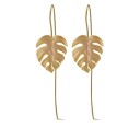 Boucles d'oreilles pendantes en forme de feuille pour femmes 4