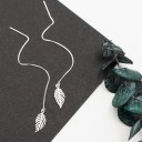 Boucles d'oreilles pendantes en forme de feuille R109 5