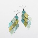 Boucles d'oreilles pendantes en forme de feuilles G164 6