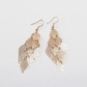 Boucles d'oreilles pendantes en forme de feuilles G164 8