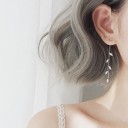Boucles d'oreilles pendantes en forme de feuilles pour femmes 1