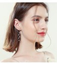 Boucles d'oreilles pendantes en forme de feuilles pour femmes 6