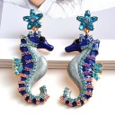 Boucles d'oreilles pendantes en forme de hippocampe pour femmes 5