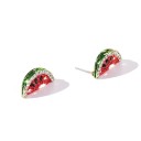 Boucles d'oreilles pendantes en forme de pastèque pour femmes 4