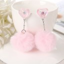 Boucles d'oreilles pendantes en peluche pour femmes 4