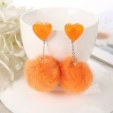 Boucles d'oreilles pendantes en peluche pour femmes 7