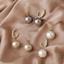 Boucles d'oreilles pendantes en perle pour femmes 2