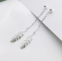 Boucles d'oreilles pendantes en plumes pour femmes G991 6