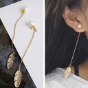 Boucles d'oreilles pendantes en plumes pour femmes 4