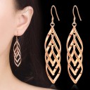 Boucles d'oreilles pendantes entrelacées pour femmes R74 2