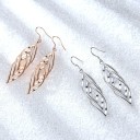 Boucles d'oreilles pendantes entrelacées pour femmes R74 3