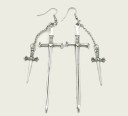Boucles d'oreilles pendantes épées 3