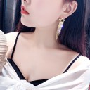 Boucles d'oreilles pendantes étoile avec zircon 3