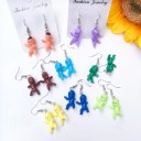 Boucles d'oreilles pendantes femme bonhomme 3
