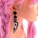 Boucles d'oreilles pendantes femme masque 2