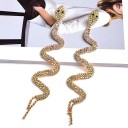 Boucles d'oreilles pendantes femmes serpents G1394 6
