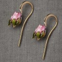 Boucles d'oreilles pendantes fleurs G773 1