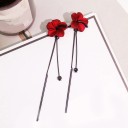 Boucles d'oreilles pendantes fleurs J143 5
