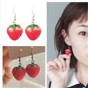 Boucles d'oreilles pendantes fraises 5