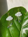 Boucles d'oreilles pendantes nuages pour femmes 2