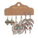 Boucles d'oreilles pendantes pour femmes 3 paires 15