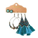 Boucles d'oreilles pendantes pour femmes 3 paires 16